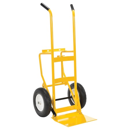 Vestil Yellow Multi Purpose Drum And Hand Truck 750 lb Capacity Foam Filled DCHT-1-FF